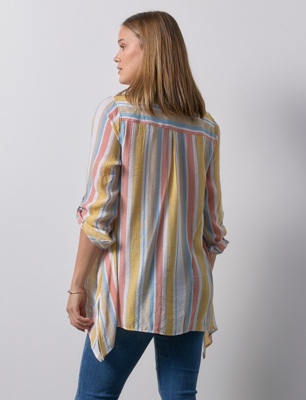 Camisa Larga MULTI/AMARILLO
