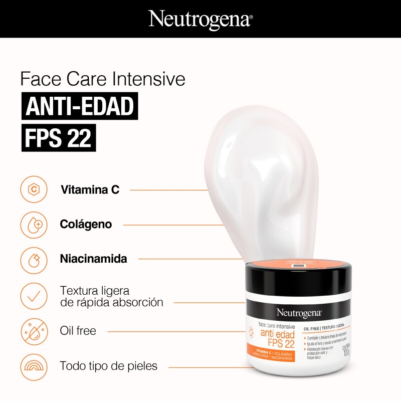 Crema Neutrogena Face Care Anti Edad Fps 22 100 g Crema Neutrogena Face Care Anti Edad Fps 22 100 g