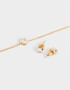 Bijouterie Set Con cubic zirconia Set De Collar Y Aros Con Cubic Zirconia - Dorado