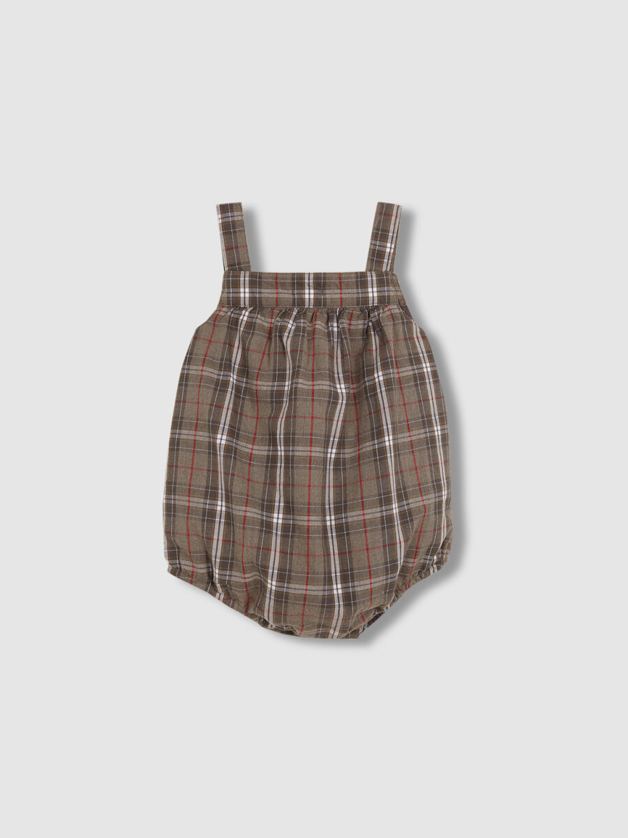 Ranita De Cuadros En Tonos Grises Gris Marengo