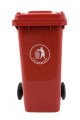 Contenedor De Residuos Rojo - 120 Litros Contenedor De Residuos Rojo - 120 Litros
