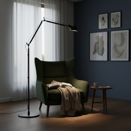 Lámpara de Pie decorativa charlotte Lámpara de Pie Charlotte Negro