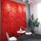 Cerco Decorativo Flores 1*3M Rojo