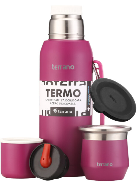 Kit Competo - Termo Acero 1LT + Mate Flap Violeta