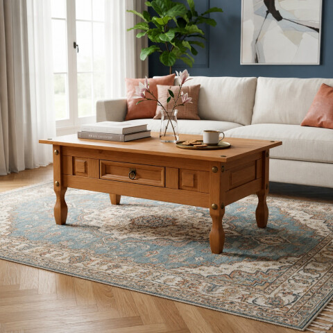 MESA DE LIVING CORONA 1 CAJON CARAMELO MESA DE LIVING CORONA 1 CAJON CARAMELO