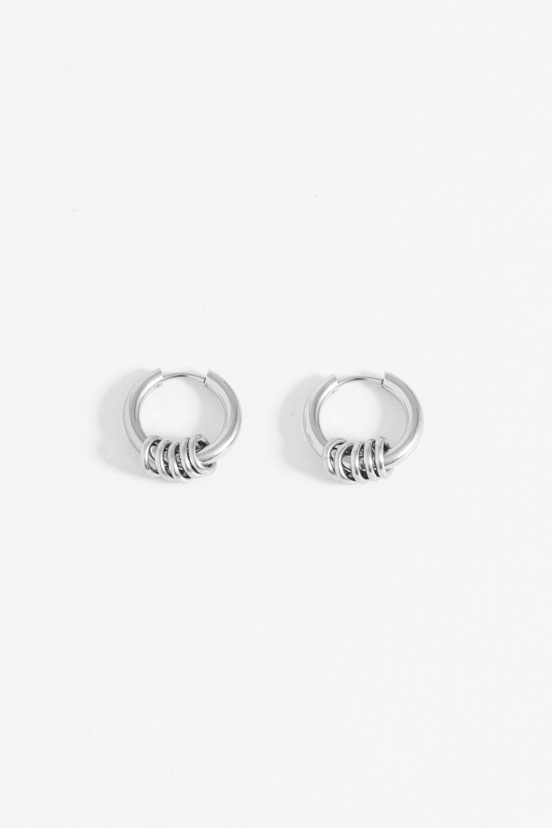 Aros de acero argollas plateado