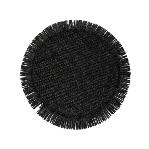 INDIVIDUAL RED NEGRO C/FLECOS 37CM Unica