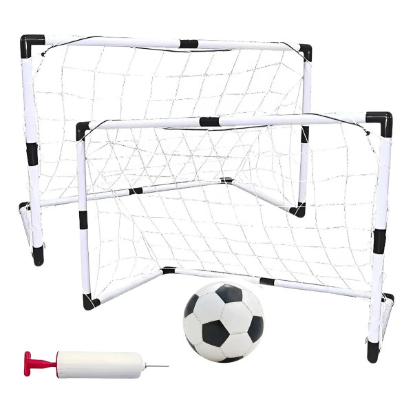 Set de 2 arcos de fútbol + pelota + inflador Set de 2 arcos de fútbol + pelota + inflador