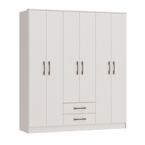 Ropero Rocha 6 Puertas 2 Cajones Blanco Ropero Rocha 6 Puertas 2 Cajones Blanco