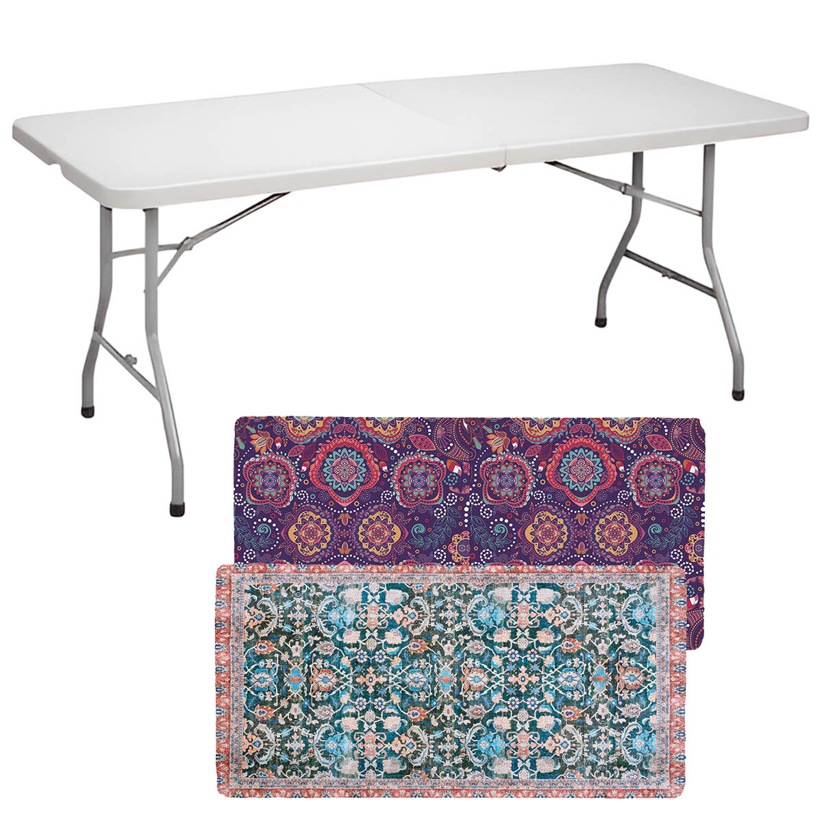 Mesa Plegable 1.80m Camping Jardín Resistente Calidad - 2 