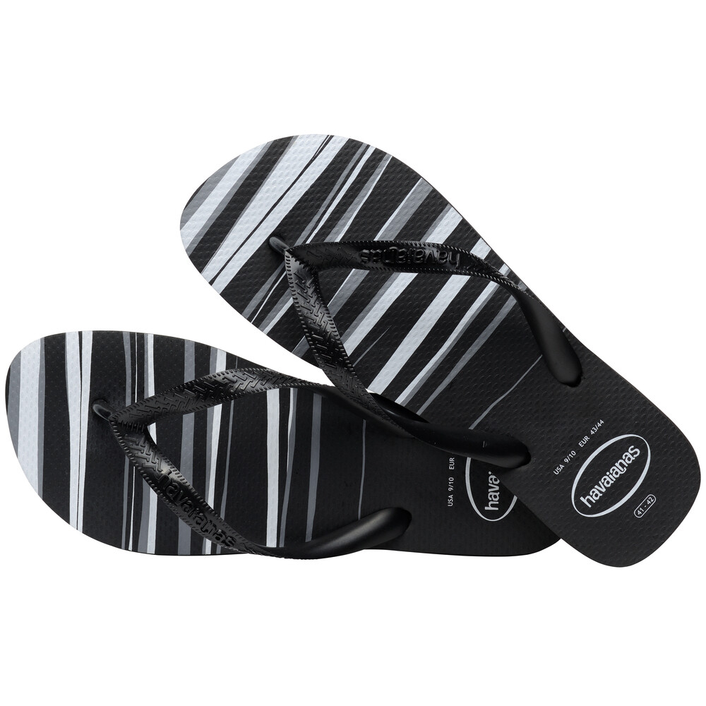 Sandalias Havaianas Top Basic Hombre Negro/Negro/Negro/Blanco