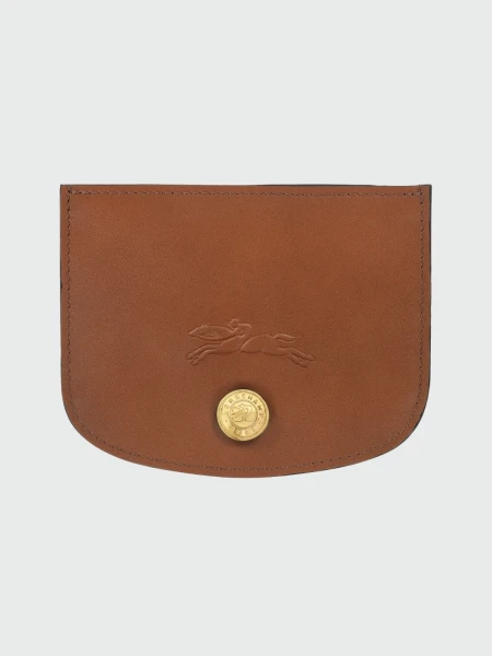 Longchamp - Tarjetero de cuero, Epure Marrón