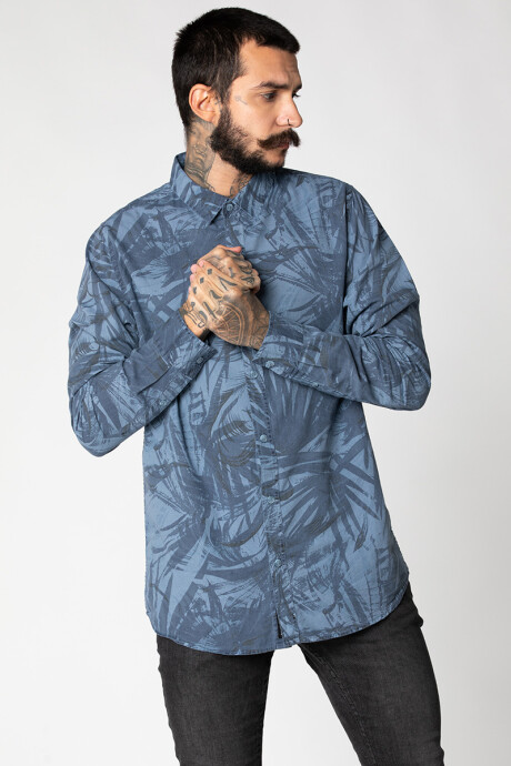 CAMISA ML RESORT 18 MAUI Azul