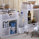 Set x3 Cesto organizador Quadratta calado P BLANCO