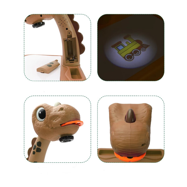 Mini Proyector Led Con Pizarra Para Dibujar Niños C/ Musica Variante Color Marrón