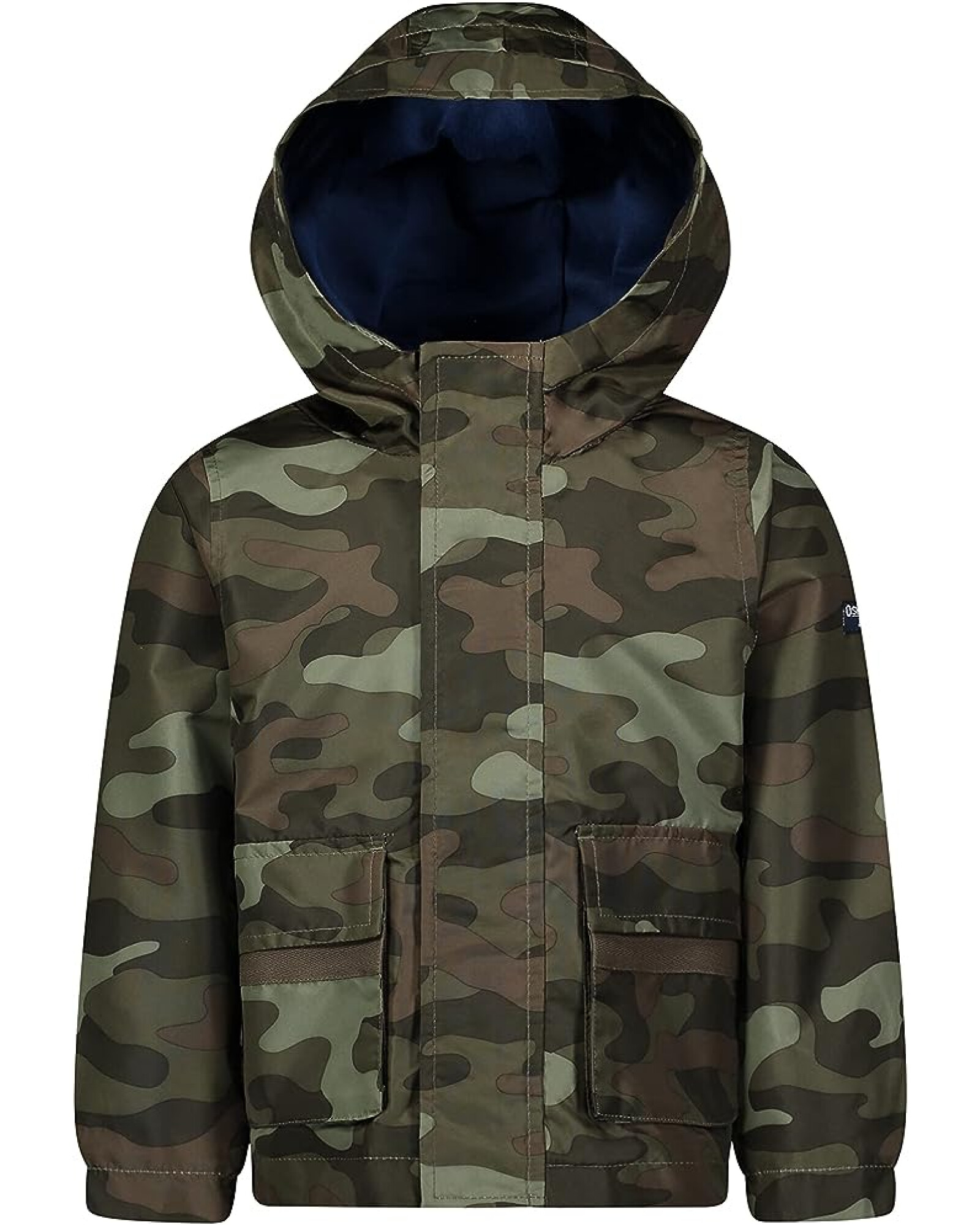 Campera resistente al agua, diseño camo. Talles 4T-7 Sin color