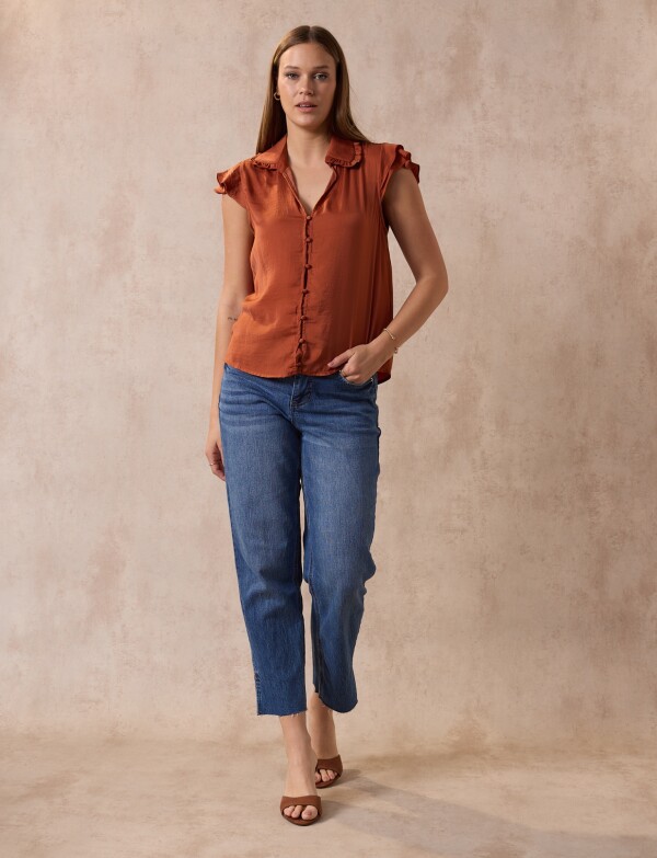 Camisa Saten TERRACOTA
