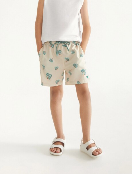 SHORT INFANTIL CON ESTAMPADO BEIGE