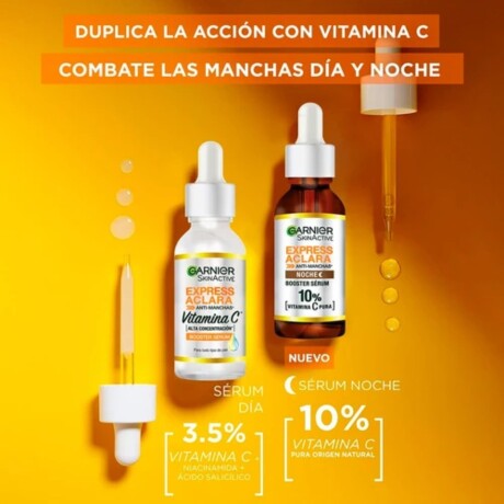 Pack Serum Garnier Aclara Noche 30ml + Sérum Aclara Día 30ml Pack Serum Garnier Aclara Noche 30ml + Sérum Aclara Día 30ml