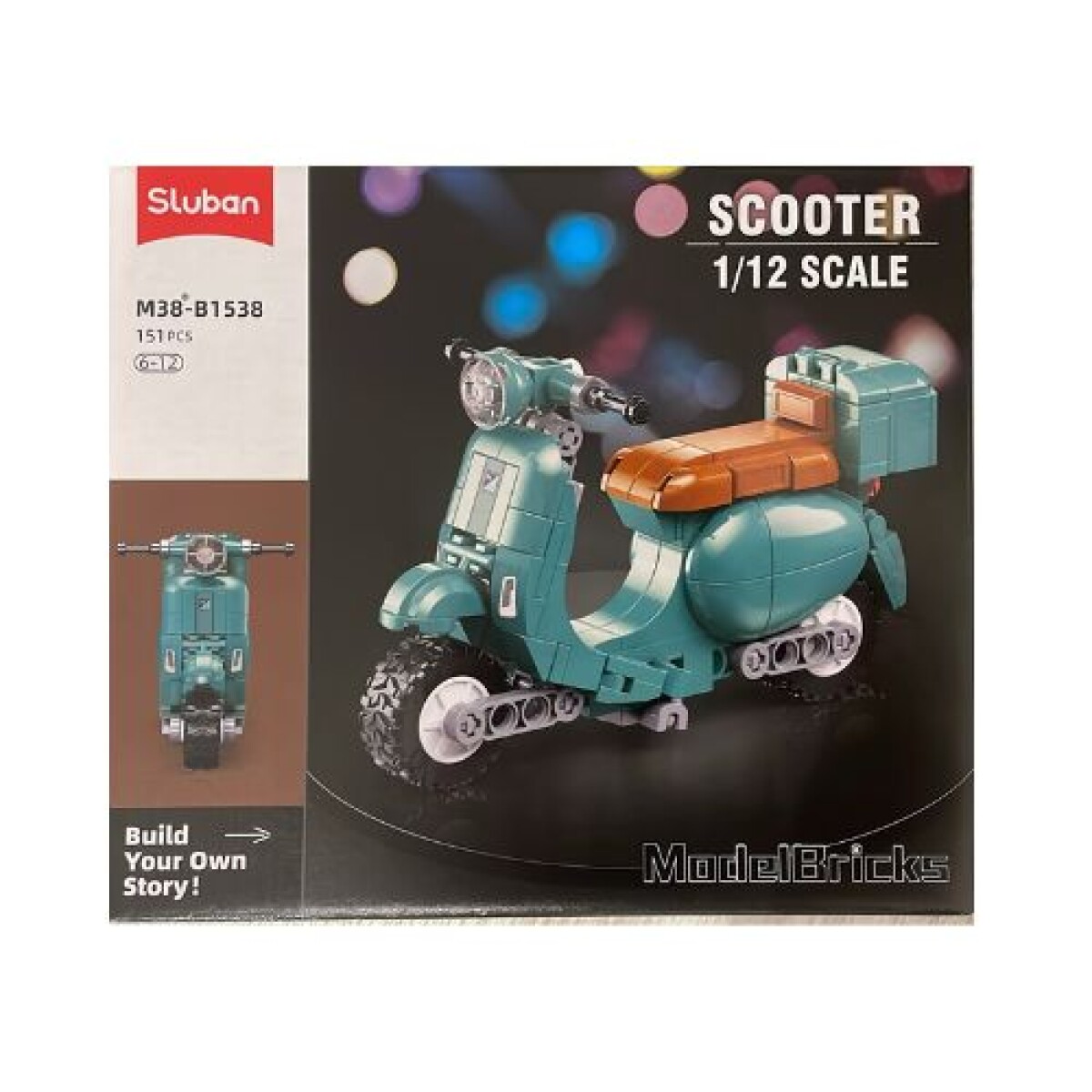 Sluban ModelBricks Scooter - Verde - Sluban Modelbricks Scooter - Verde 