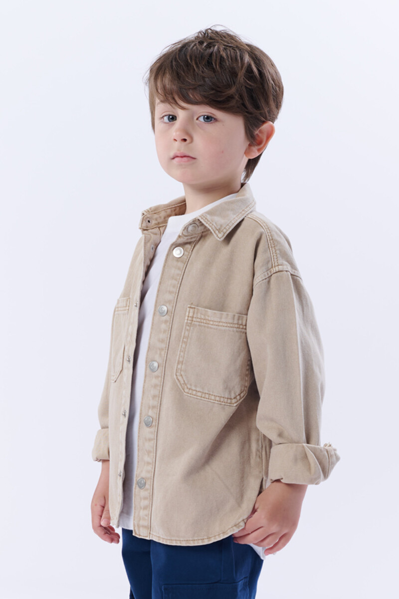 Sobrecamisa Jean beige