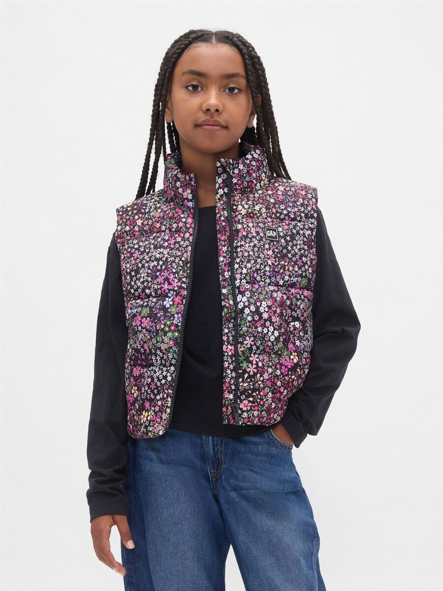 Chaleco Logo Gap Niña - Multi Floral 