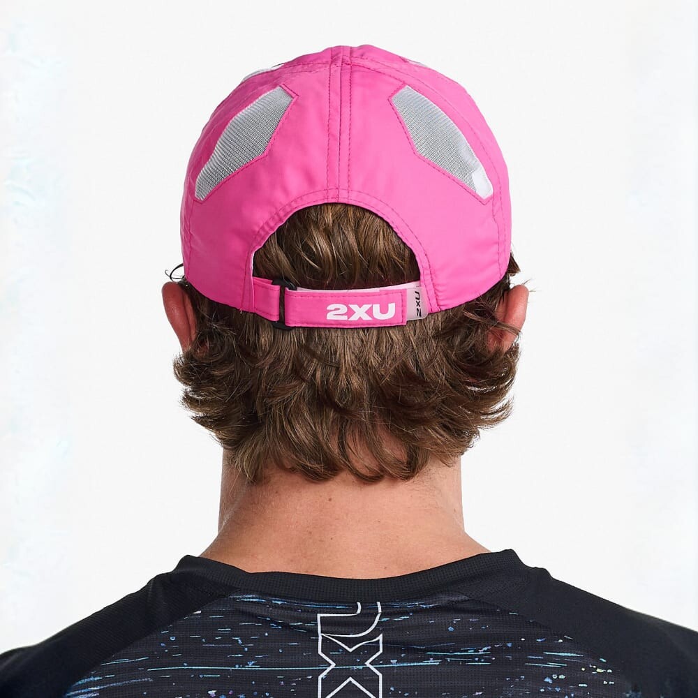 Run Cap - Unisex Fuchsia/white