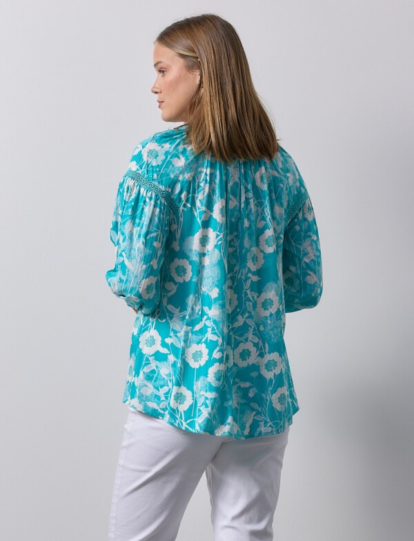 Blusa Puntilla TURQUESA/MULTI