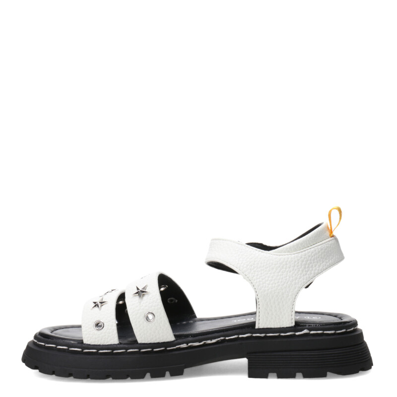 Sandalias de Niña MINI Miss Carol Tartan Con Tachas Blanco