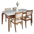 Mesa Comedor ComboHome Petra Premium 160x90 Cm Madera Vidrio Marrón 1