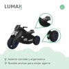 Moto futuro a batería infantil Lumax Grande con luces y musica Negro