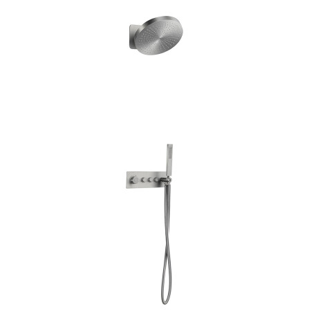 Griferia DUCHA TERMOSTATICA DE EMBUTIR EN BRUSHED NICKEL GRIS-BRUSHED NICKEL