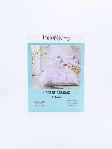 JUEGO DE SABANAS 1 PLAZA LILA