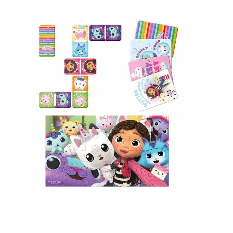 Juegos 3 en 1 Gabby’s Dollhouse JUEGOS 3 EN 1 GABBY DOLLHOUSE JCA-4071