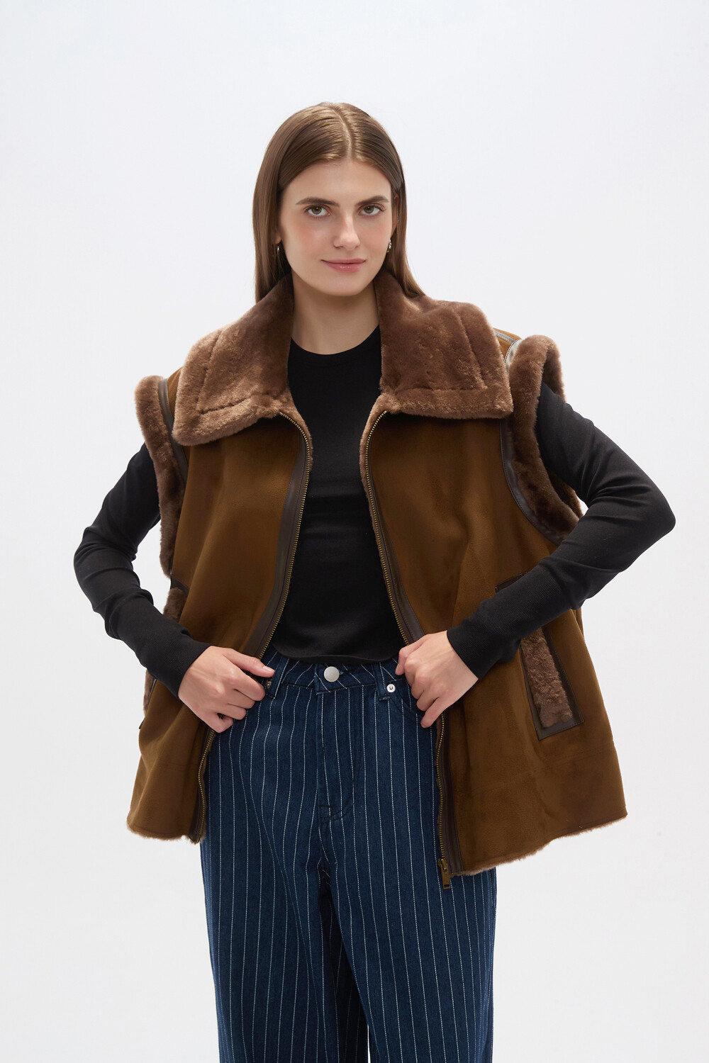 Chaleco Rieta Beige Oscuro