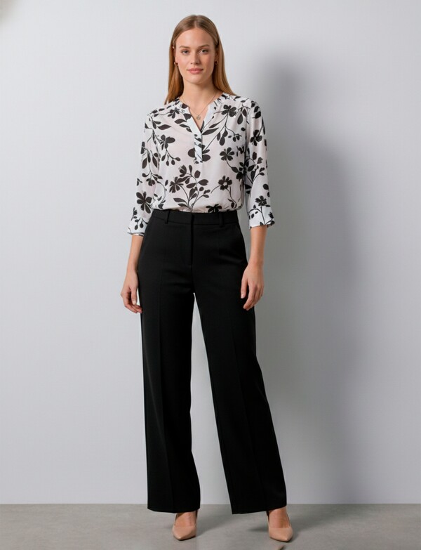 Blusa Botones Print BLANCO/NEGRO