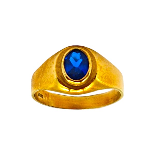 Anillo Solitario-Oro Bajo-Piedra Zafiro-AN8112 conpiedra