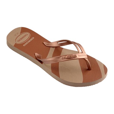 Sandalias Havaianas Elegance Print Grafito Rose Gold