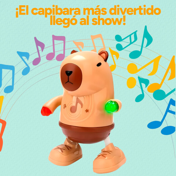 Capibara musical Bailarín con Rgb Movimiento interactivo Color Marrón