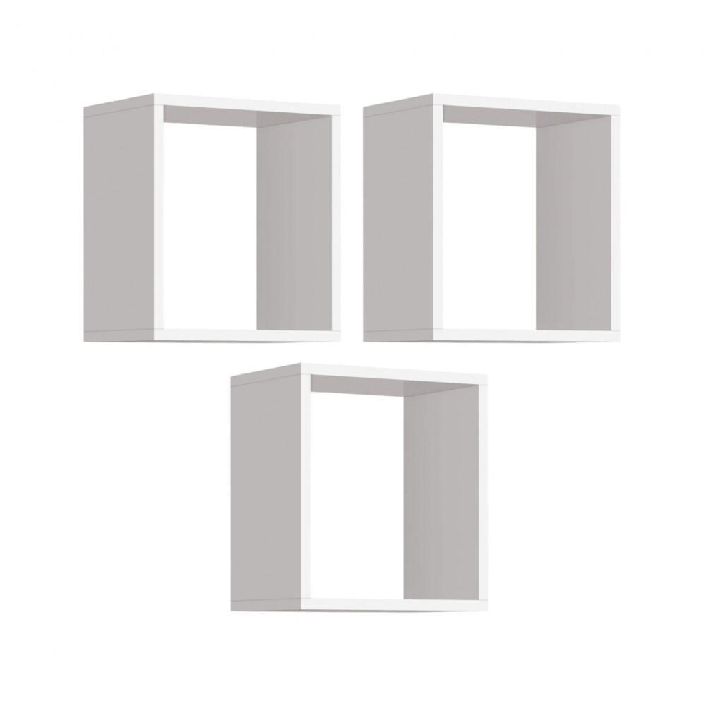 Estantes Cuadrados X3 - JuJu Blanco