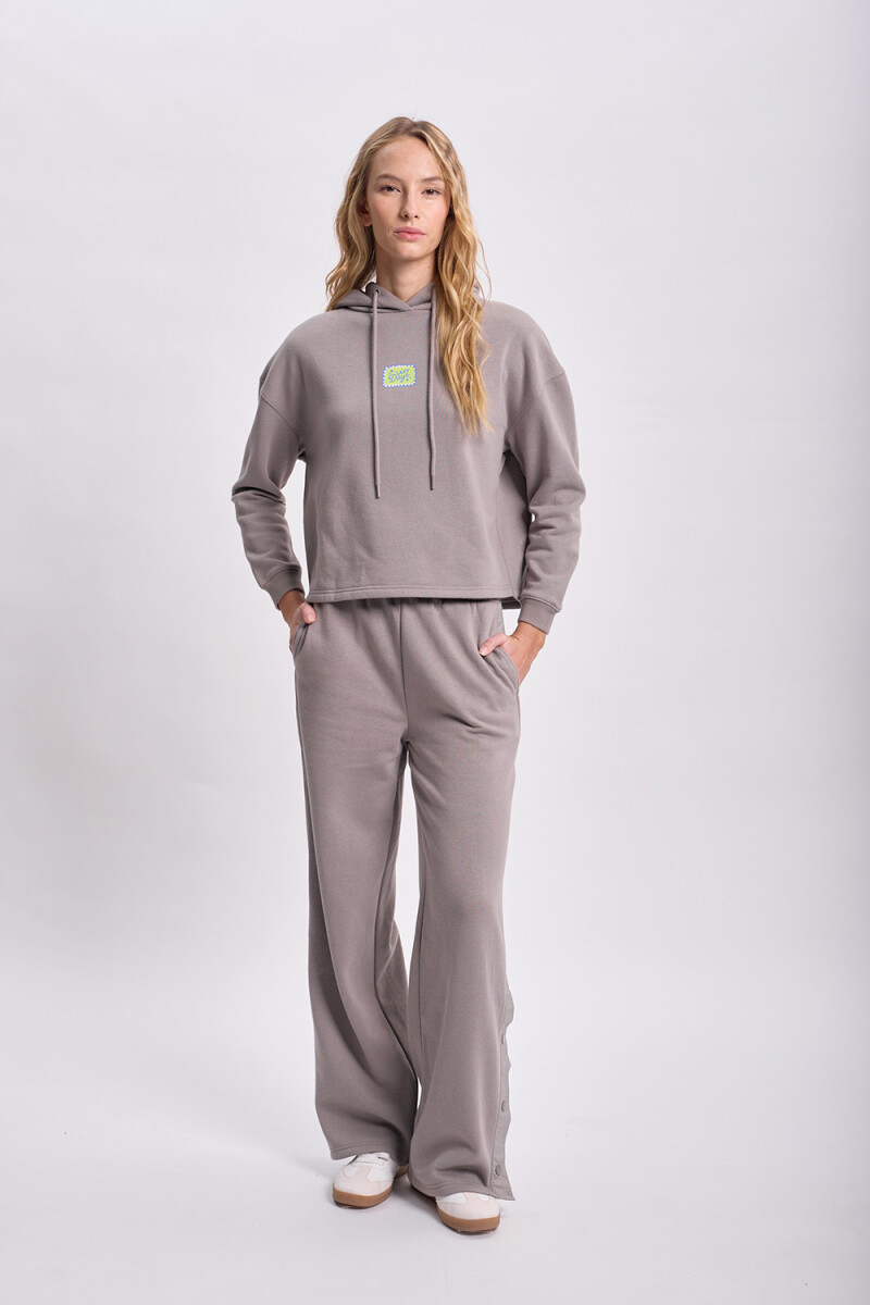 Canguro estampado efecto lavado Gris Oscuro