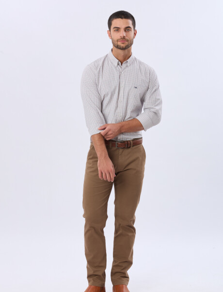 PANTALÓN SPANDEX SLIM FIT Marron