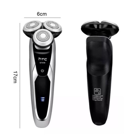 Afeitadora Barba 3 Cabezas Inalámbrica Impermeable HTC GT618 Negro