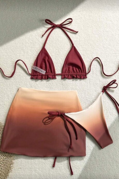 Bikini ISABELLA degradé con pareo incluido Bikini ISABELLA degradé con pareo incluido