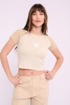Remera estampada Beige
