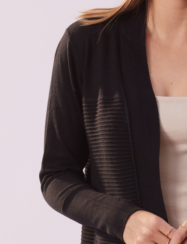 Cardigan Ribs NEGRO