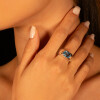 Anillo Iris de plata 925 con topacio azul Anillo Iris de plata 925 con topacio azul