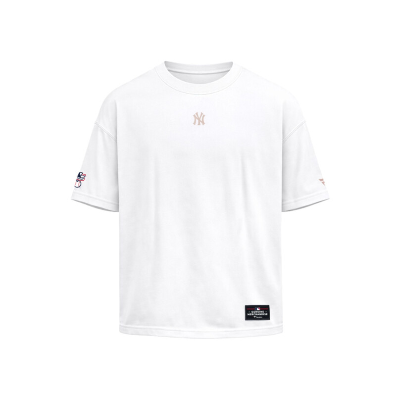 CAMISETA NBA MLB YANKEES MANGA CORTA HOMBRE MLBTS526105-WH1 Blanco