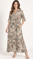 VESTIDO CAMISERO ALLI Beige