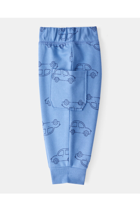Set dos piezas de algodón, pantalón y body, diseño autos Sin color